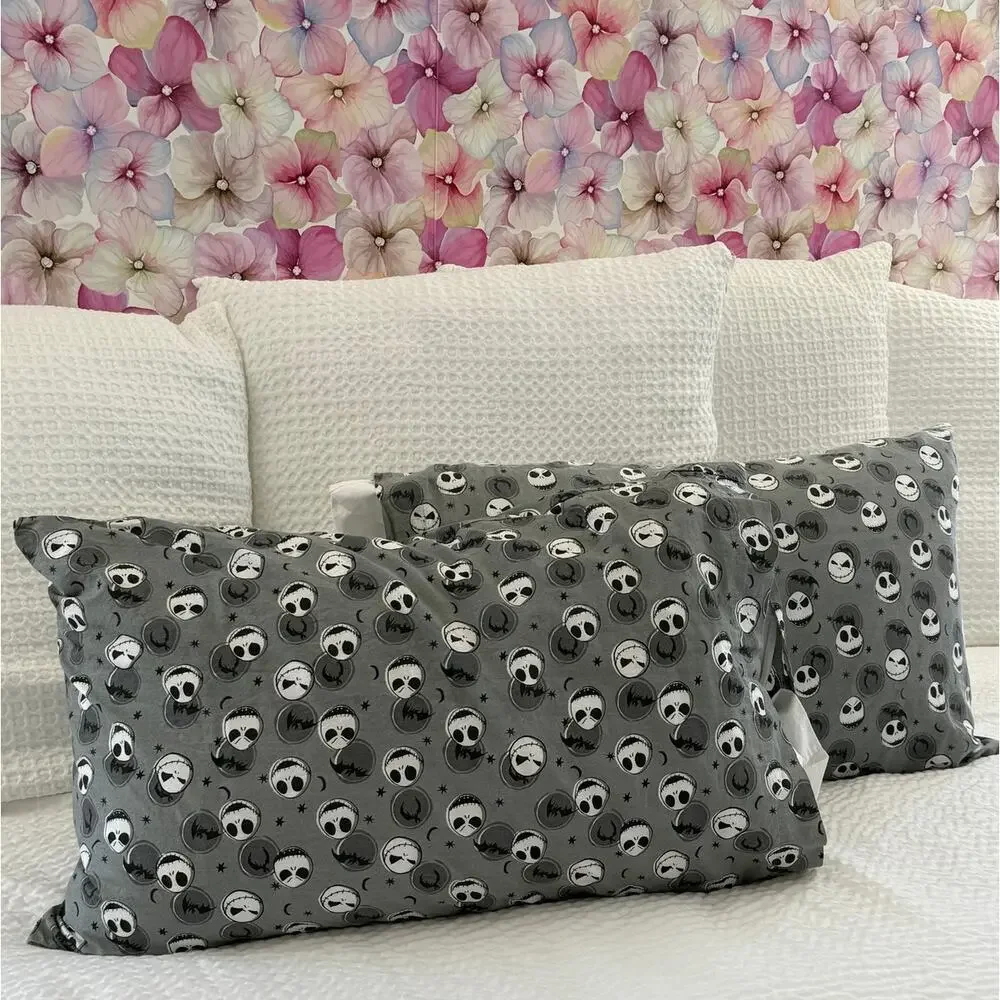 DISNEY Nightmare Before Christmas Jack Skellington Pillowcases Set Of 2 CottonN
